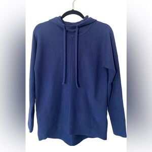 Banana Republic Preppy Aesthetic Soft Men’s Milano Hoodie Knit Sweater Navy Blue